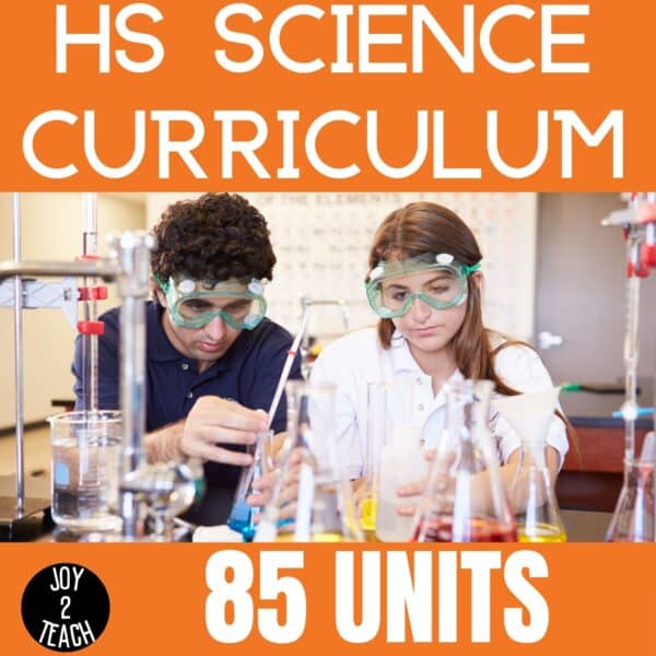 Middle and High School Science Special Education Curriculum Joy2Teach 85 Units