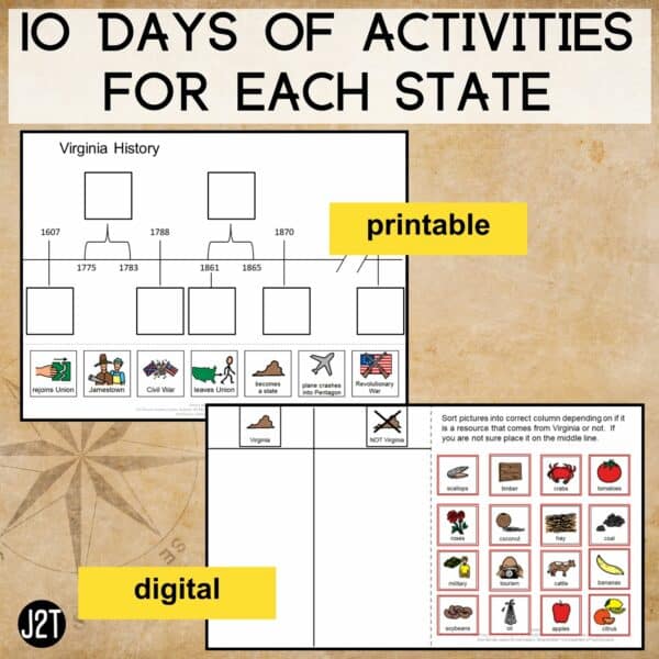 50 US States Curriculum Special Education US Geography Full Year Curriculum Joy2Teach - Image 3