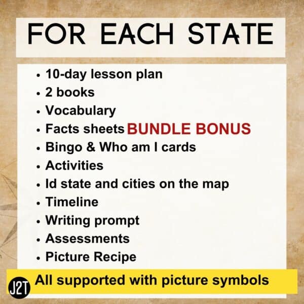 50 US States Curriculum Special Education US Geography Full Year Curriculum Joy2Teach - Image 4